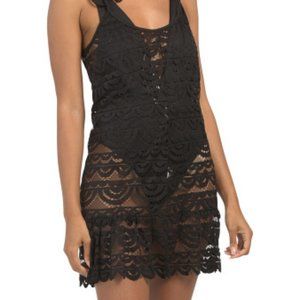 Black Lace Cover up Beach Dress 🆕 NWT